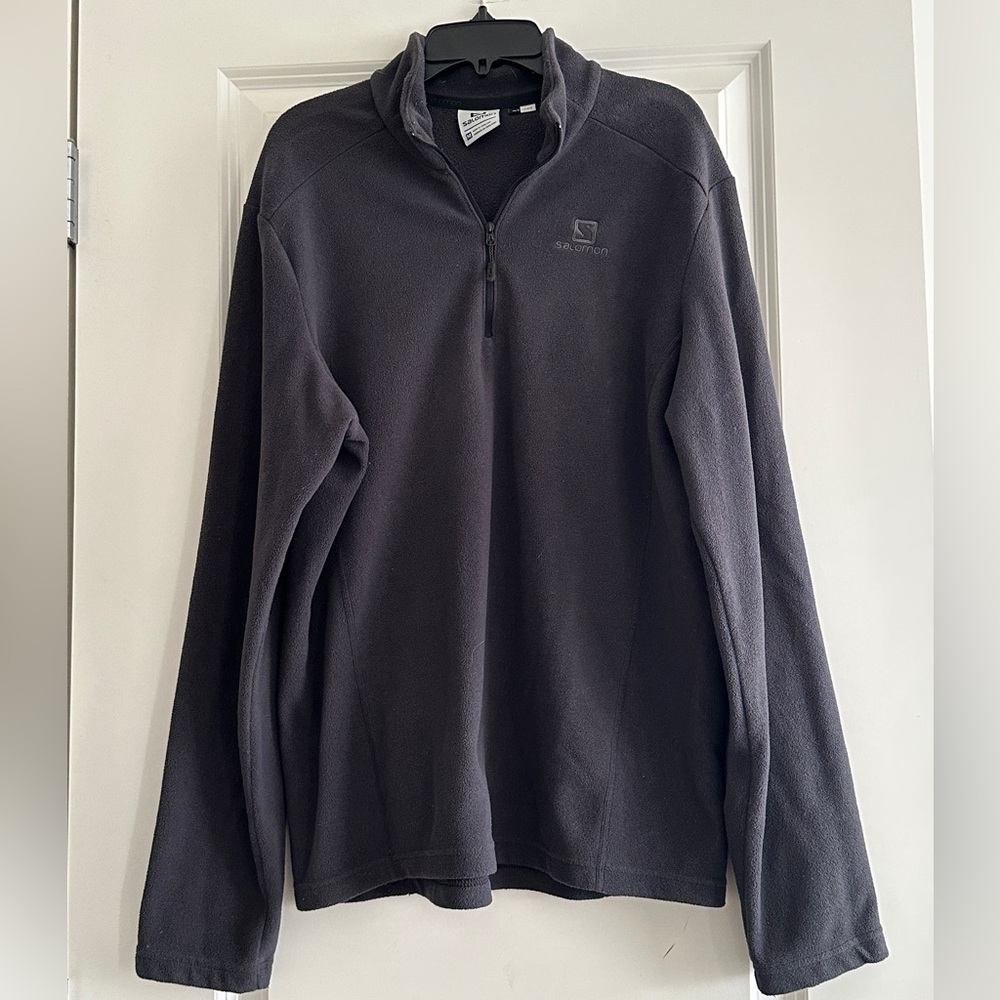 Salomon Men's Black 1/4 zip fleece
